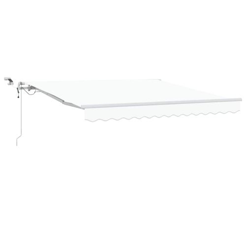 Прибираща се тента Бяло 350 x 250 cm Полиестер