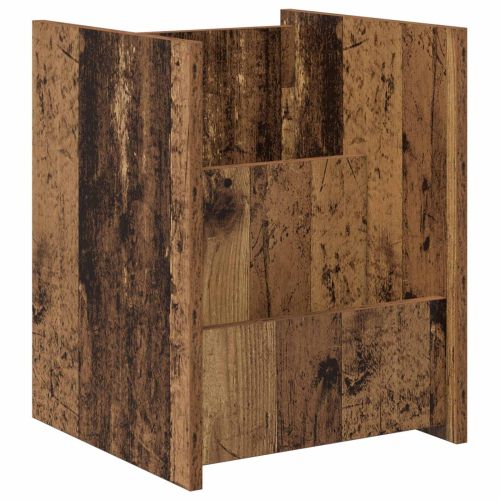 Етажерка за списания с рафт Старо дърво 35 x 35 x 45 см