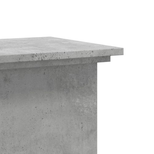 Поставка за растения бетонно сив 33x33x80 см инженерно дърво