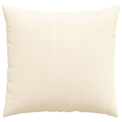 Диван възглавници 2 pcs Крем 45 x 45 cm Кордюрова тъкан