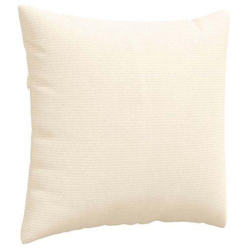 Диван възглавници 2 pcs Крем 45 x 45 cm Кордюрова тъкан