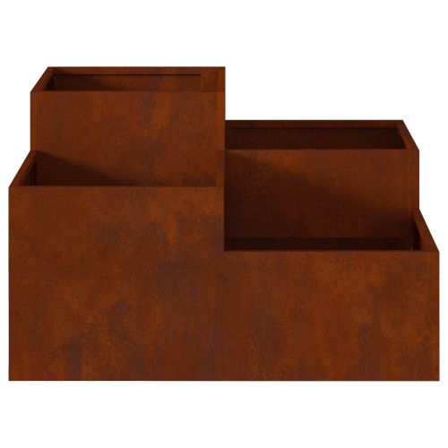 Градинска саксия Ръждясало 100 x 100 x 48 см Патинираща стомана