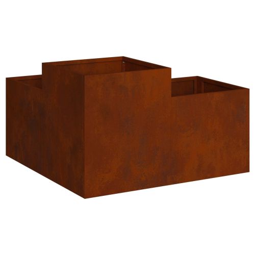 Градинска саксия Ръждясало 100 x 100 x 48 см Патинираща стомана