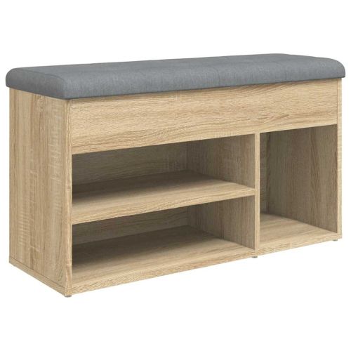 Пейка за обувки, сонома дъб, 82x32x45,5 см, инженерно дърво