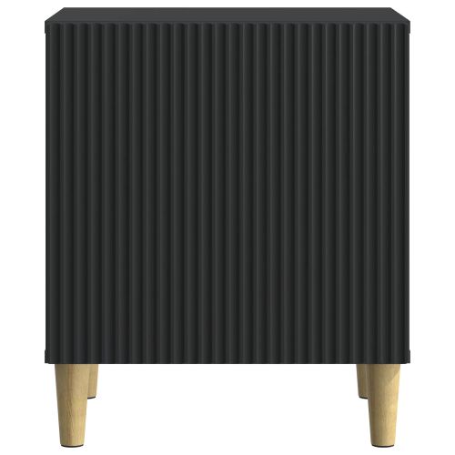 Нощен шкаф Черно 43 x 34,5 x 50 см Инженерна дървесина