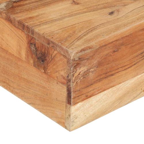 Маса за кафе, 80x80x28 cм, акациево дърво масив