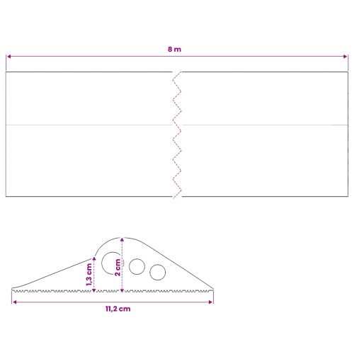 Уплътнение за Гаражна Под Черно 112 x 20 мм 8 м EPDM гума