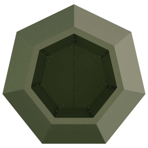 Кашпа Маслиненозелено 50 x 50 x 40 cm Стомана