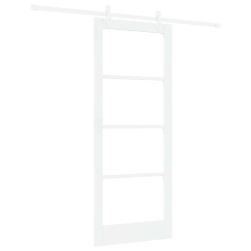 Преплъзваща се врата 83 x 202 см Бяло