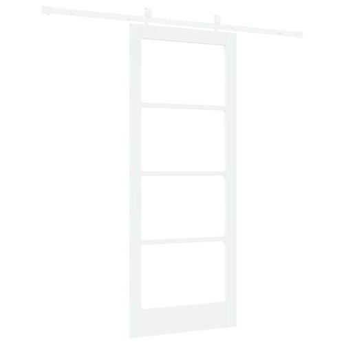 Преплъзваща се врата 83 x 202 см Бяло