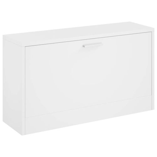 Пейка за обувки, бяла с висок гланц, 80x24x45 см, инженерно дърво