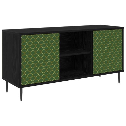 ТВ шкаф GELEEN 102 x 33 x 51 см Черен дъб Инженерна дървесина