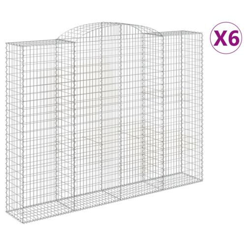 Габионни кошници арка 6 бр 300x50x220/240 см поцинковано желязо