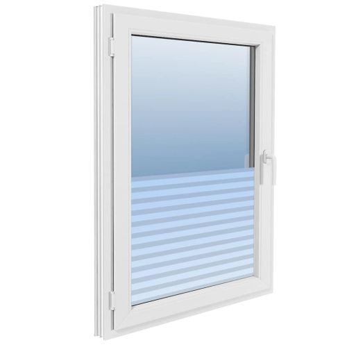 Фолио за прозорци, матирано, дизайн с ивици, 0,9x10 м, PVC
