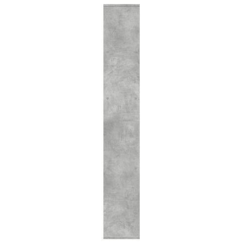 Разделител за стая / библиотека, бетонно сив, 67x25x161,5 см