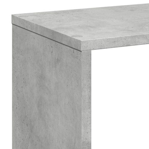 Разделител за стая / библиотека, бетонно сив, 67x25x161,5 см