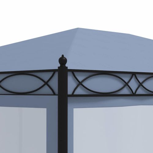 Шатра с мрежести прозорци, 3x4 м, антрацит, стомана