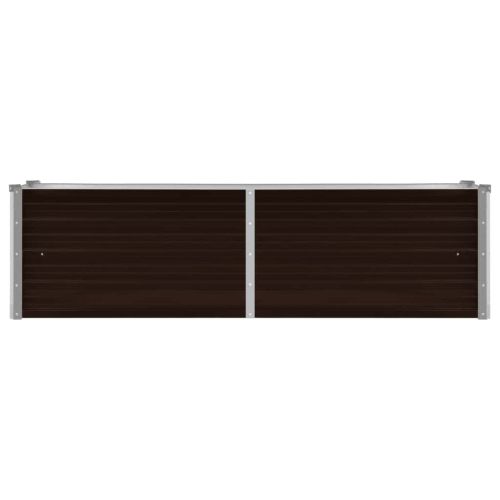 Градинска висока леха кафява 160x40x45 см поцинкована стомана