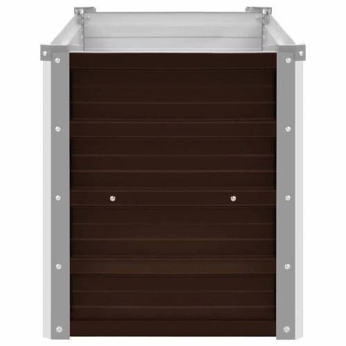 Градинска висока леха кафява 160x40x45 см поцинкована стомана