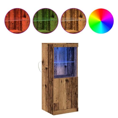 LED конзолна маса Старо дърво 41 x 37 x 100 см
