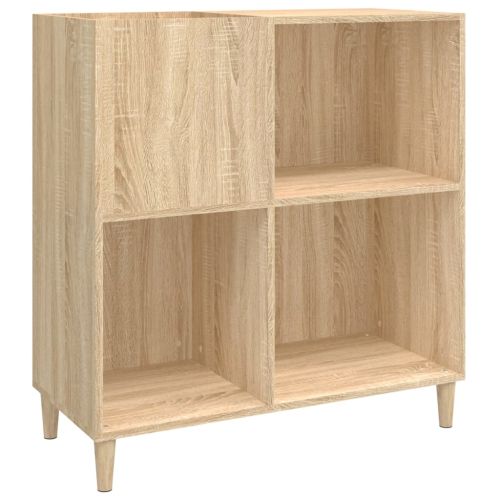 Шкаф за винилови плочи сонома дъб 84,5x38x89 см инженерно дърво