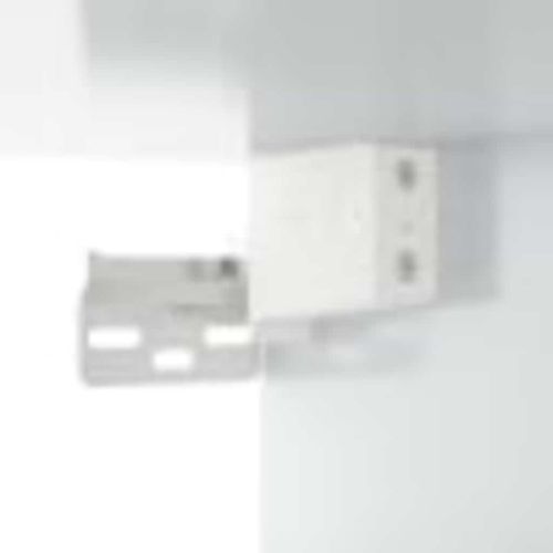 Огледален шкаф с LED, бетонно сив, 76x15x55 см