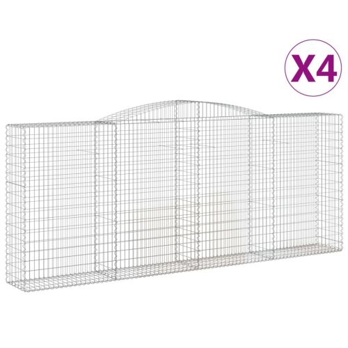 Габионни кошници арка 4 бр 400x50x160/180 см поцинковано желязо