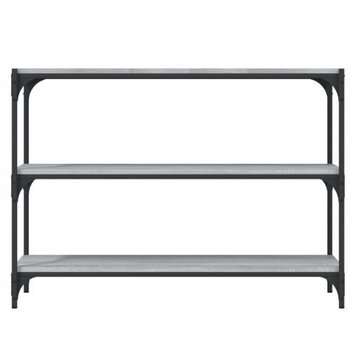 Библиотека сив сонома 100x33x70,5 см инженерно дърво и стомана