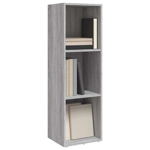 Шкаф за книги/ТВ шкаф сив сонома 36x30x114 см инженерно дърво