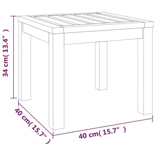 Градински табуретки с възглавници 2 бр 40x40x42 см акация масив