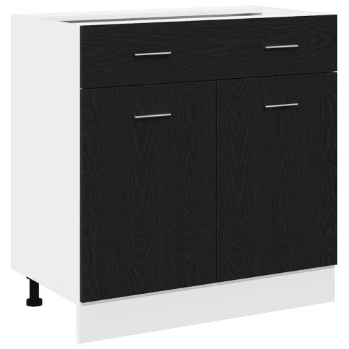 Висящ шкаф Черен дъб 80 x 46 x 81,5 см Инженерна дървесина
