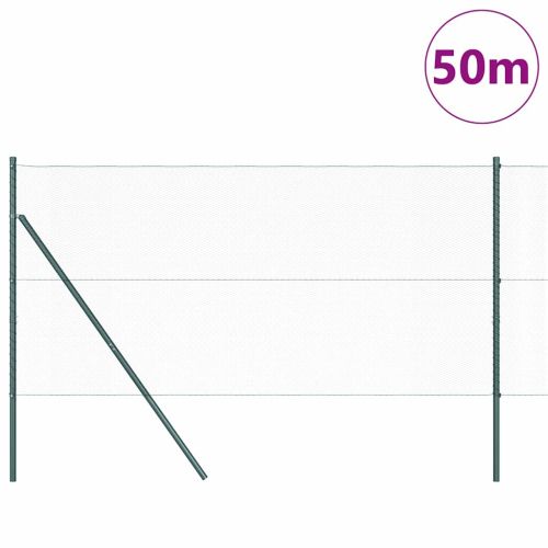 Шестоъгълно фиксиране на ограда за земята 50 x 1,2 m Зелено