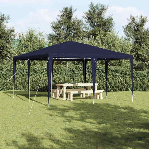 Парти шатър Синьо 400 x 400 x 266 см Полиетилен и стомана