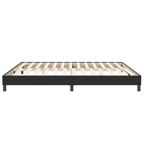 Box Spring Легло без матрак Черно 200x210 cm Кадифе