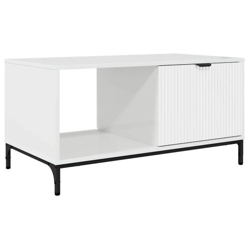 Масичка за кафе Лъскаво бяло 90 x 49 x 46 см