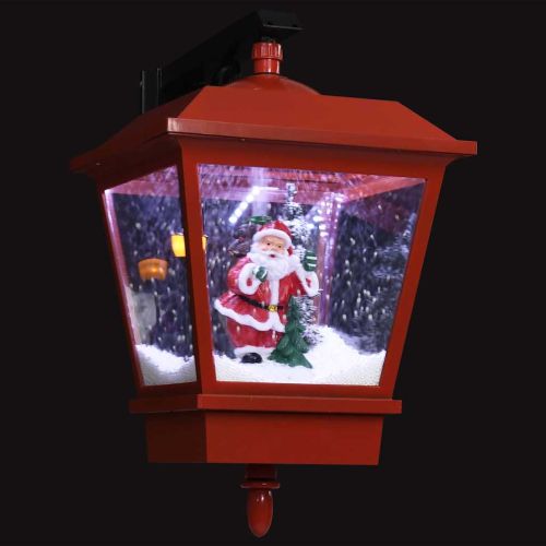 Коледна LED лампа за стена с Дядо Коледа, червена, 40x27x45 см