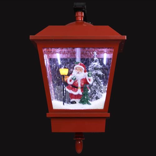 Коледна LED лампа за стена с Дядо Коледа, червена, 40x27x45 см