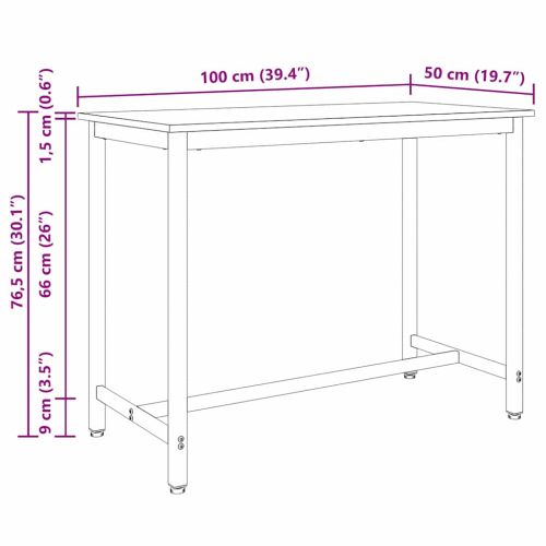 Маса Старо дърво 100 x 50 x 76,5 см