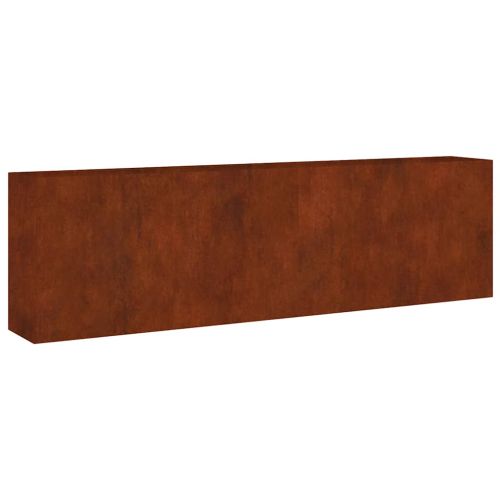 Градинска повдигната леха 280x40x80 см кортенова стомана