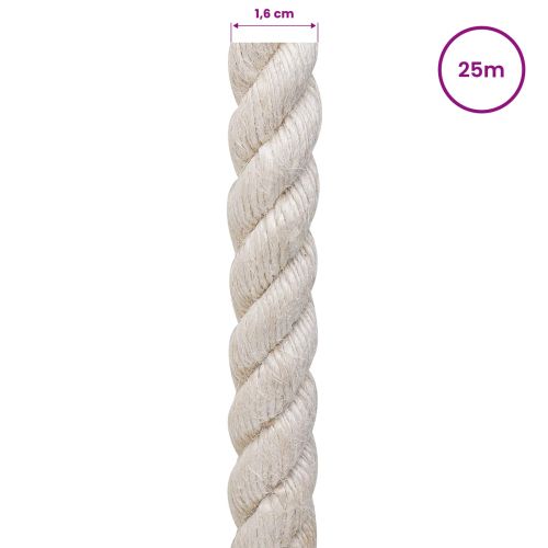Въже от юта 16 mm Бяло 100% Тоса юта