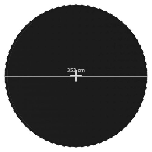 Отскачаща повърхност за кръгъл батут 13 Ft/3,96 м черен текстил
