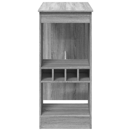 Бар маса с рафтове, 90x47,5x103,5 см, инженерно дърво