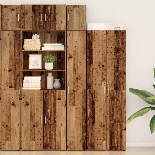 Кабинет за съхранение с рафтове Старо дърво 30 x 42,5 x 225 см