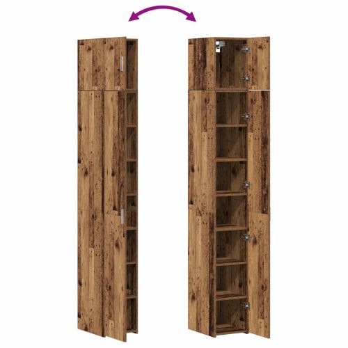 Кабинет за съхранение с рафтове Старо дърво 30 x 42,5 x 225 см