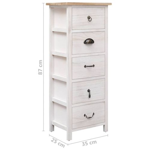 Страничен шкаф 35x25x87 см дърво пауловния