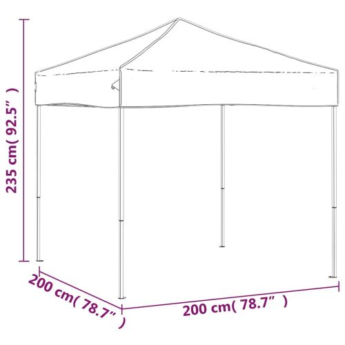 Сгъваема парти палатка, синя, 2x2 м