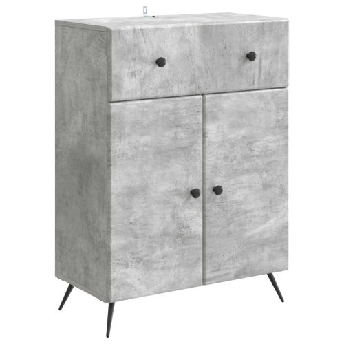 Служебен шкаф Бетонно сиво 66 x 34,5 x 90 см