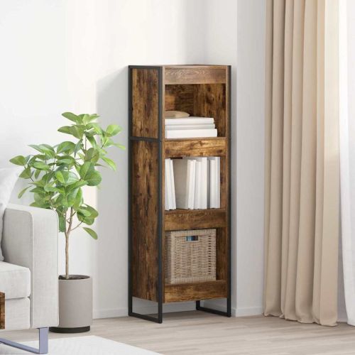Шкаф за книги 40 x 30 x 121 см Инженерна дървесина Димящ дъб