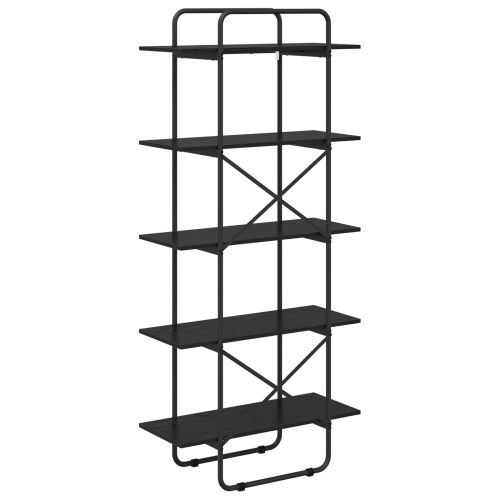 Рафт за книги 5 нива 80 x 35 x 175,5 см PB Черен дъб