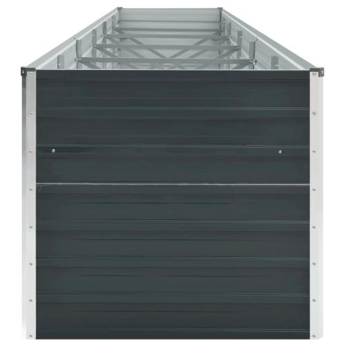 Градинска висока леха поцинкована стомана 480x80x77 см антрацит